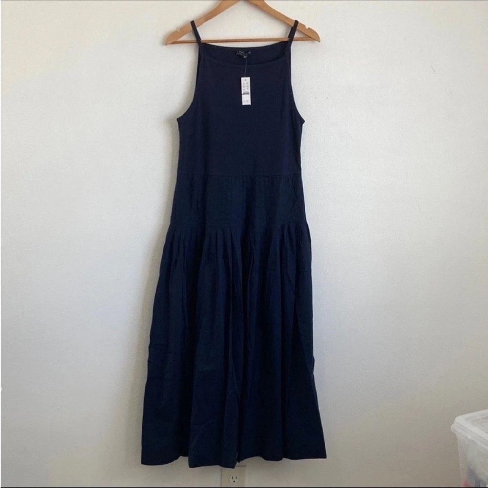 J. Crew Women's‎ Pintuck mixy dress XXS Navy - Picture 3 of 6